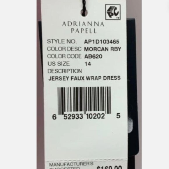 Adrianna Papell Moroccan Ruby Short Sleeve V-Neck Short Dress Sz 14 AP1D103465 - Picture 3 of 6